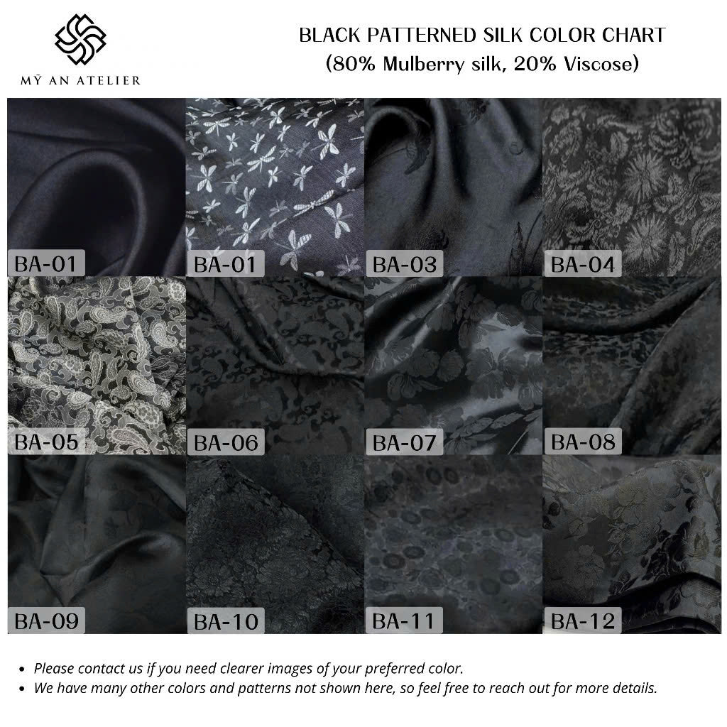 Grey/Black Blended Silk Novelties SMH-09 Fabric