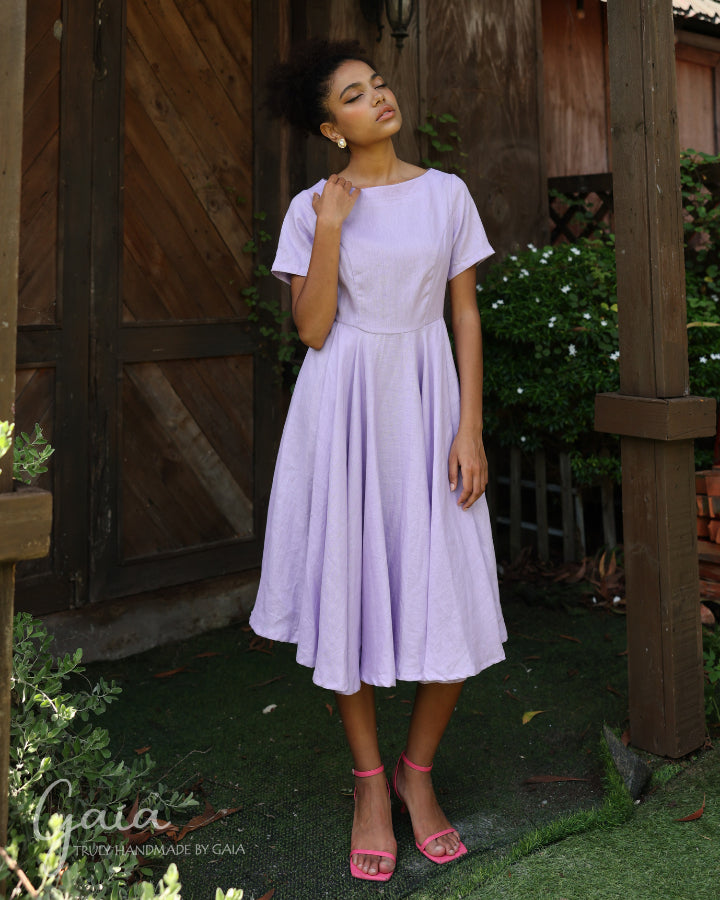 Fit and flare linen dress MODICA Fit and flare linen dress MODICA