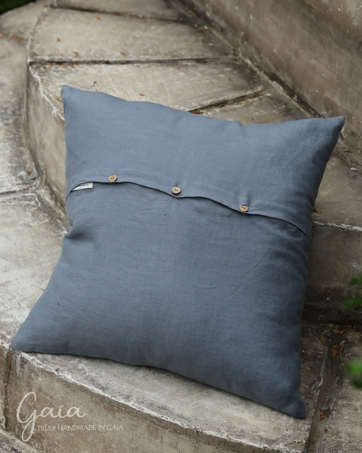 Hand-embroidered pillow case