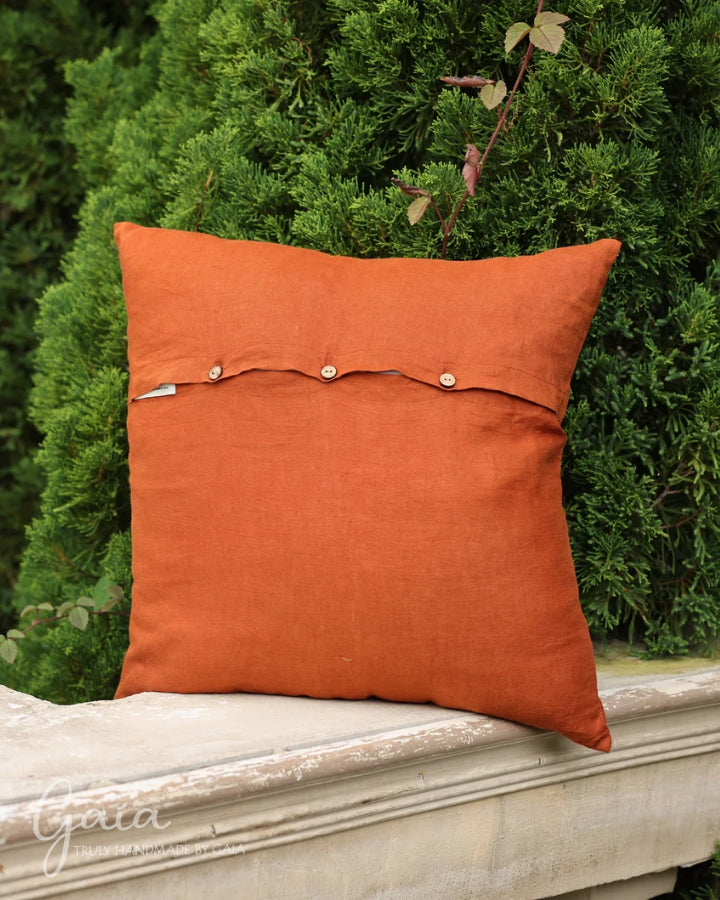 Hand-embroidered sofa cushion cover