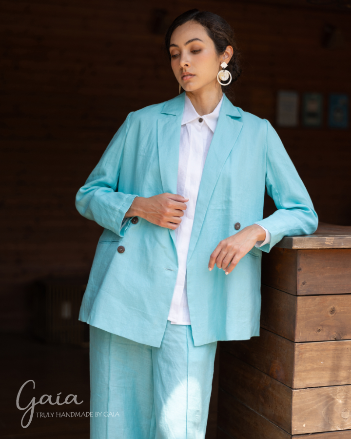 Linen suit women best sale