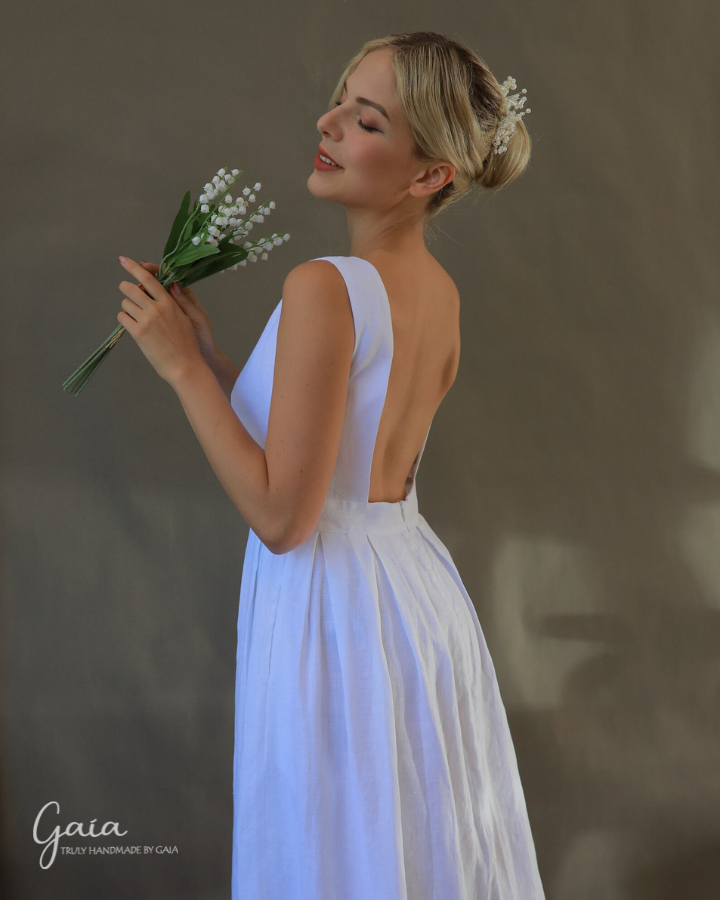 Linen wedding dress casual summer IVY
