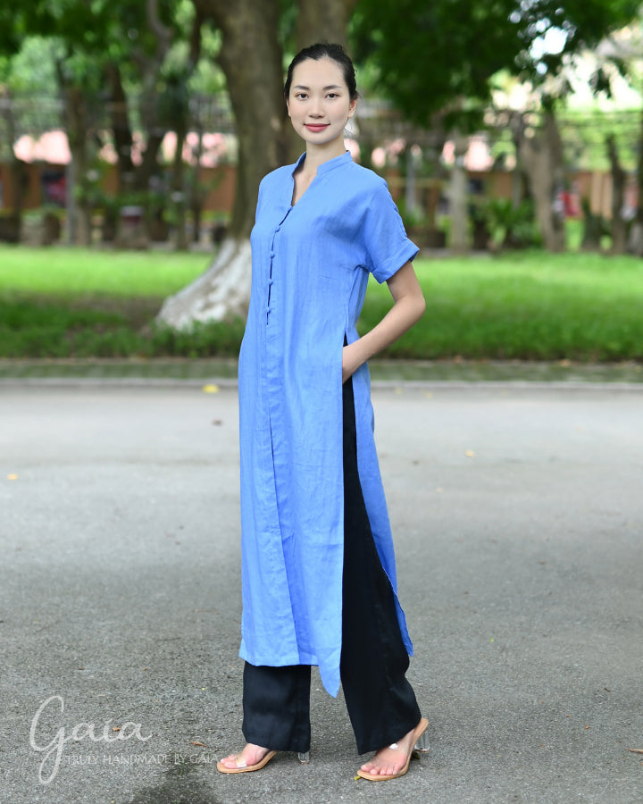 Long linen tunic and pants set KAIYA Long linen tunic and pants set KAIYA