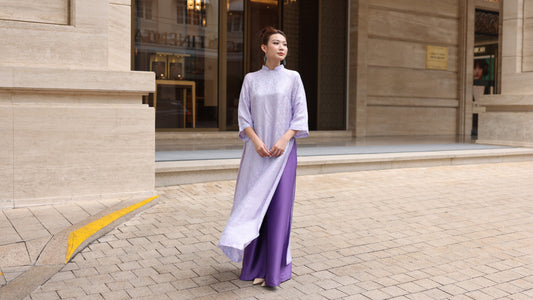 Silk Vietnamese dress design