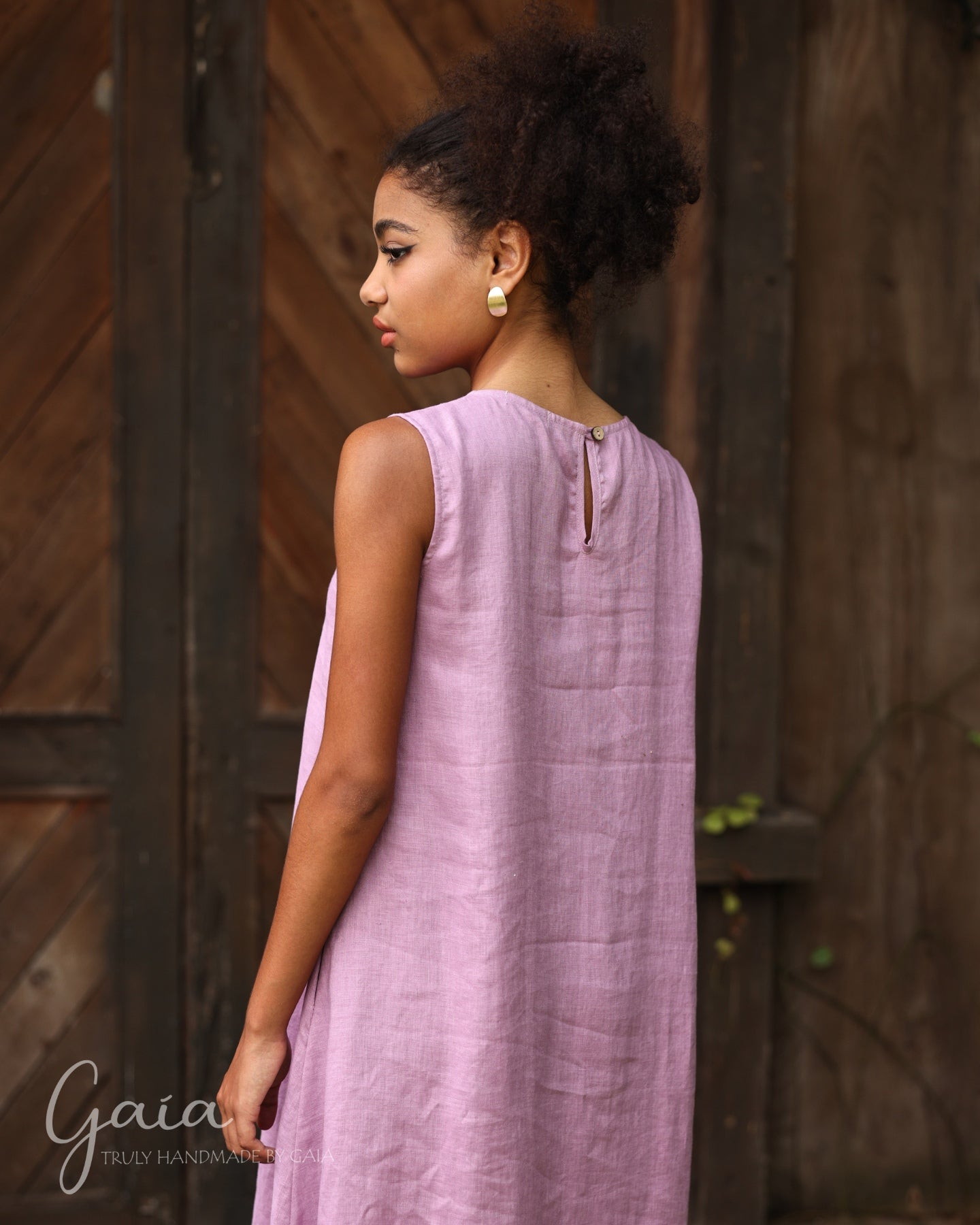 Asymmetrical linen dress