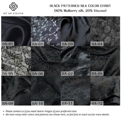 Black mulberry silk