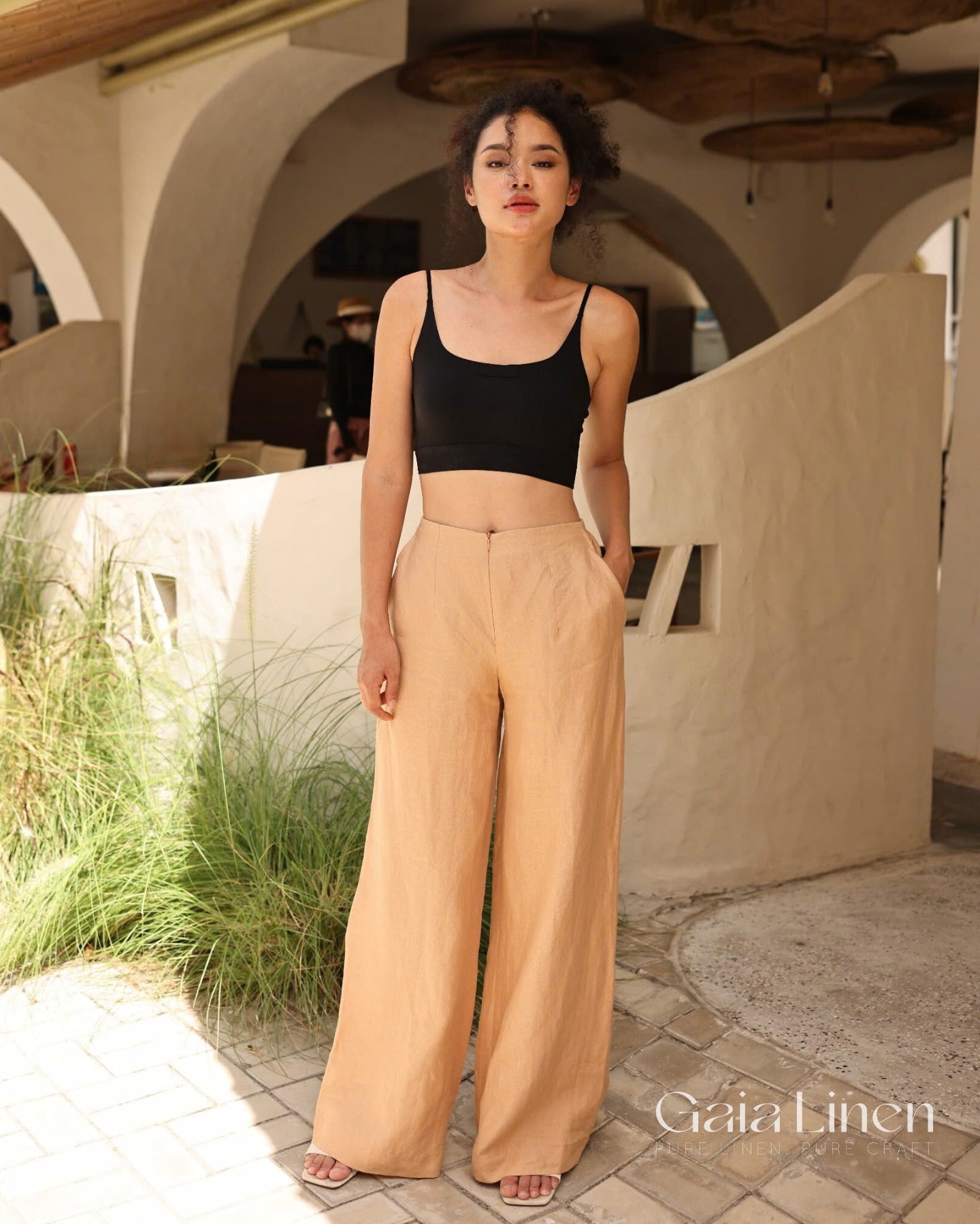 Boho linen trousers