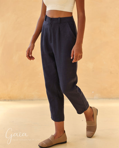 Cropped linen pants