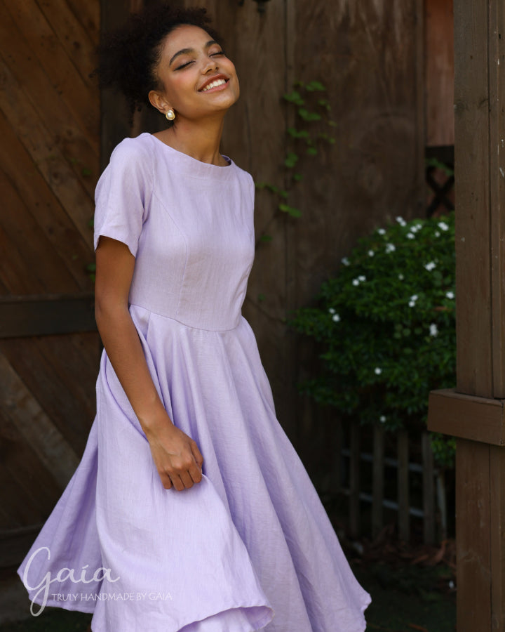 Fit and flare linen dress MODICA Fit and flare linen dress MODICA