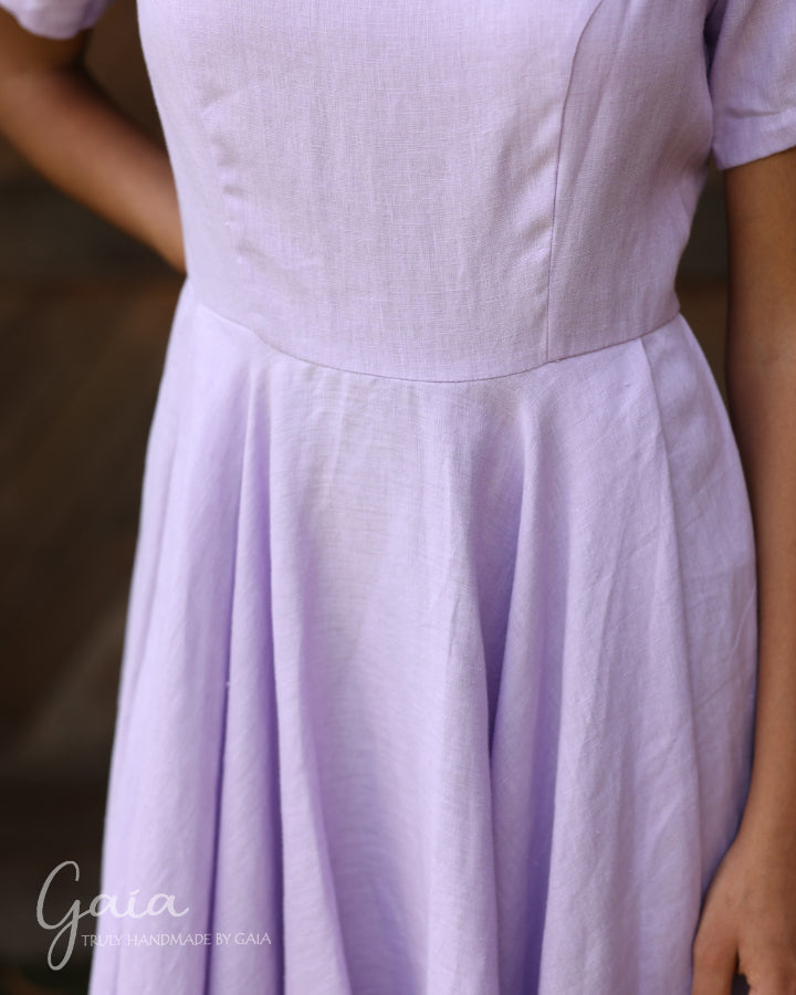 Fit and flare linen dress