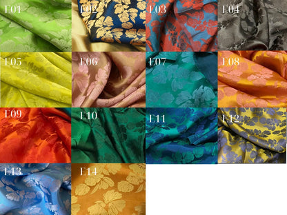 Floral mulberry silk fabric