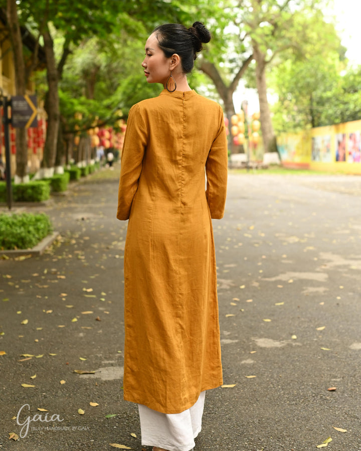 Linen Ao Dai Vietnamese traditional dress