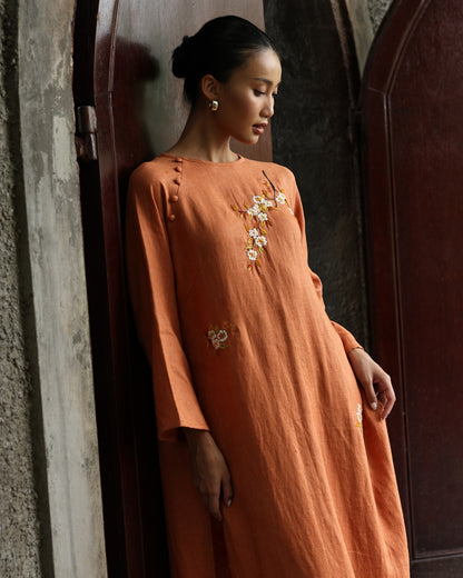 Hand-embroidered Vietnamese cultural dress