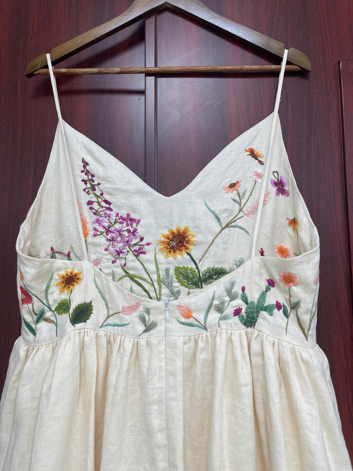 SYLVANA wedding dress — Ivory with Multicolored Floral Detailing