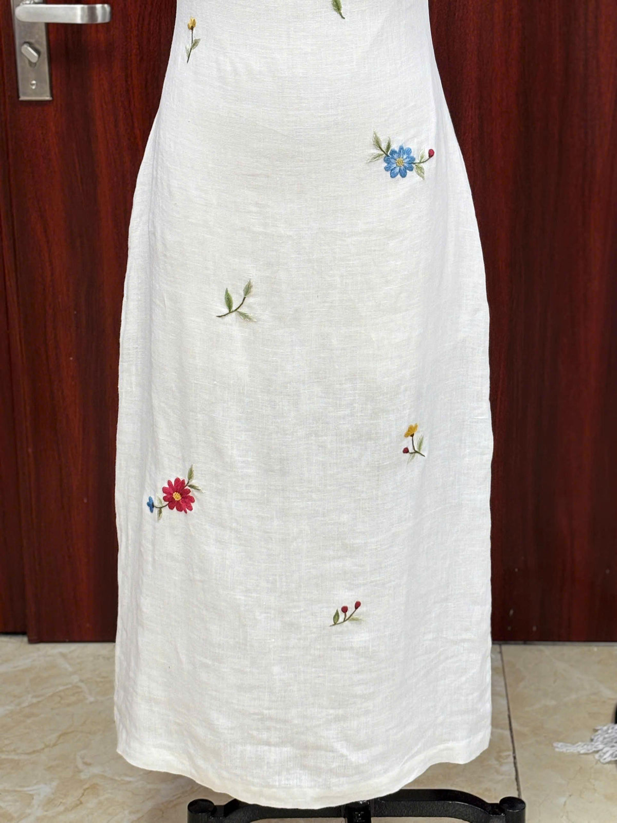FLORIANA | Boat Neck Linen Wedding Dress | Made to Measure