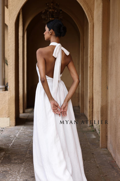 SOLENA wedding dress — White