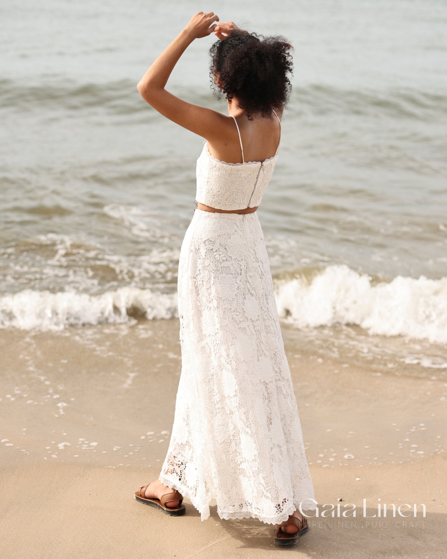 Lace crop top and skirt set AMOR Lace crop top and skirt set AMOR