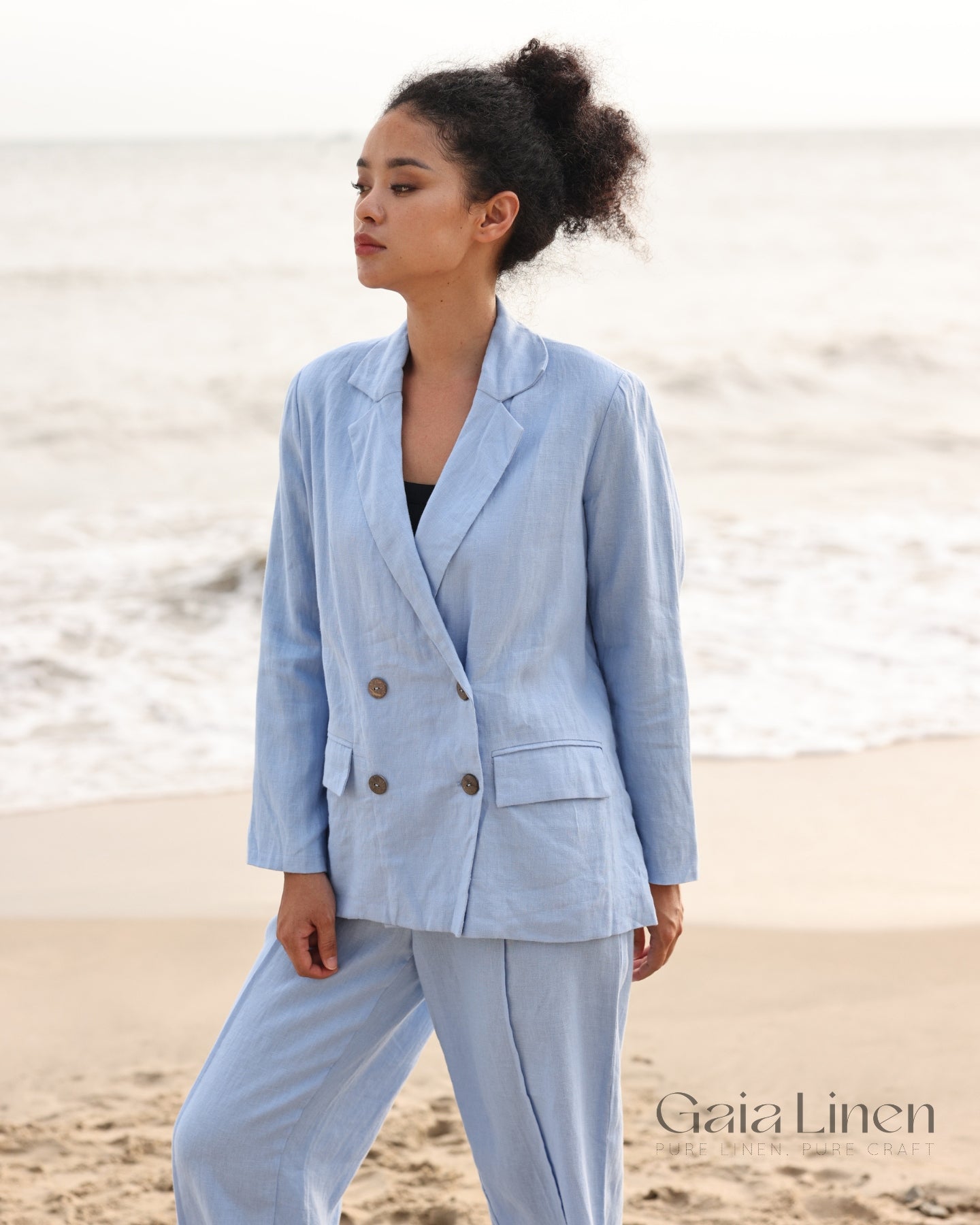 Linen 2 piece pant suit