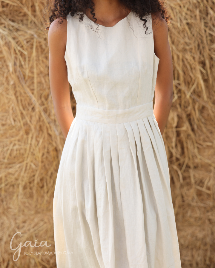 Linen a-line summer dress