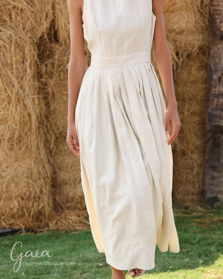 Linen A-Line Summer Dress Sol Linen A-Line Summer Dress Sol