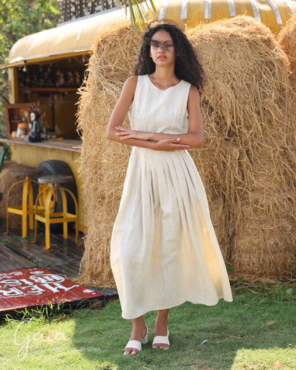 Linen a-line summer dress