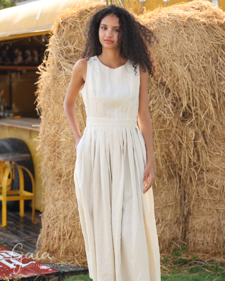 Linen a-line summer dress SOL – MadebyGaia
