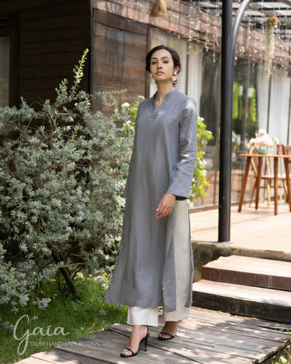 Linen Ao Dai modern Vietnamese dress