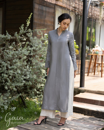 Linen Ao Dai modern Vietnamese dress