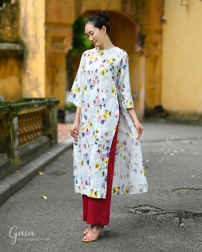 Linen Ao Dai Vietnamese