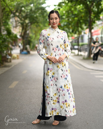 Linen Ao Dai Vietnamese