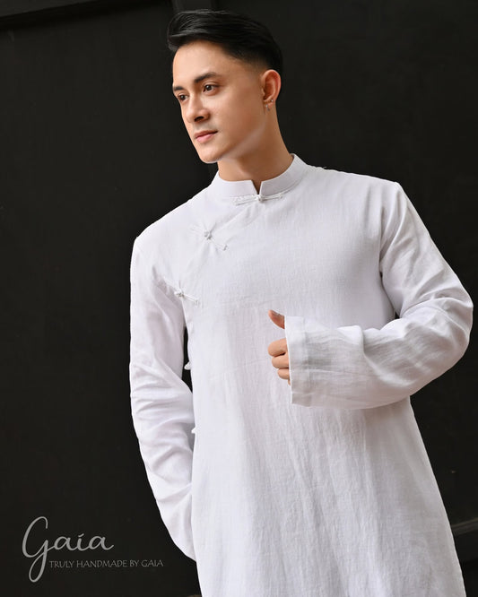 Linen Ao Dai Vietnamese dress men