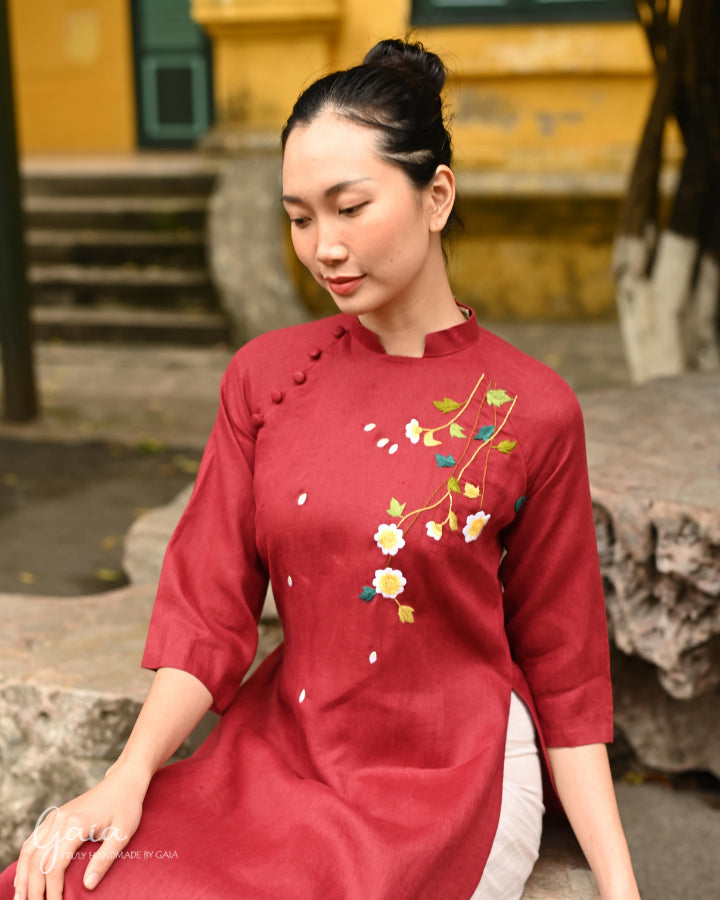 modern vietnamese dress Modern black silk Vietnamese dress AS-123 AO DAI MYAN