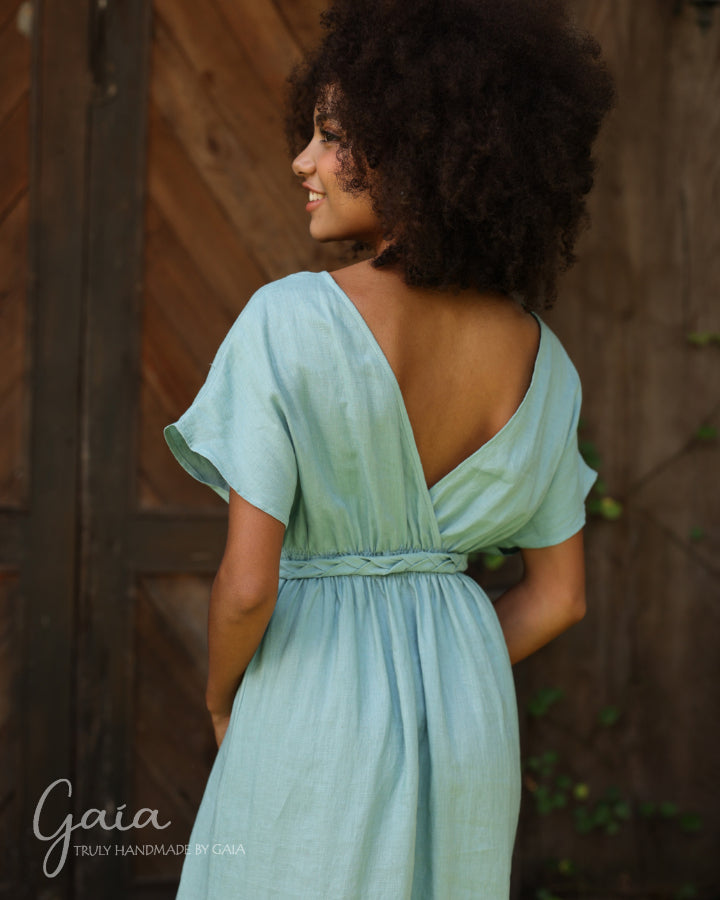 Linen beach wedding guest dress