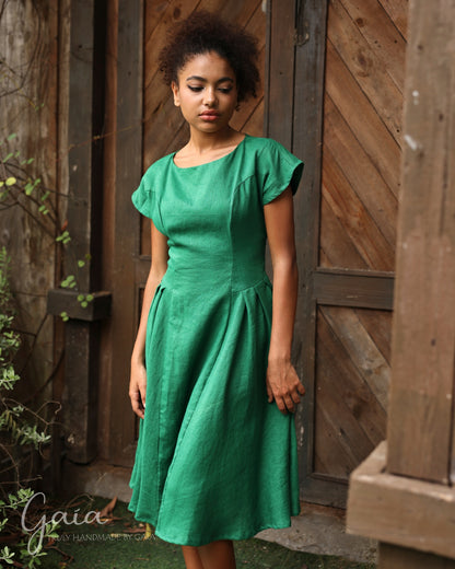 Linen bridesmaid dress