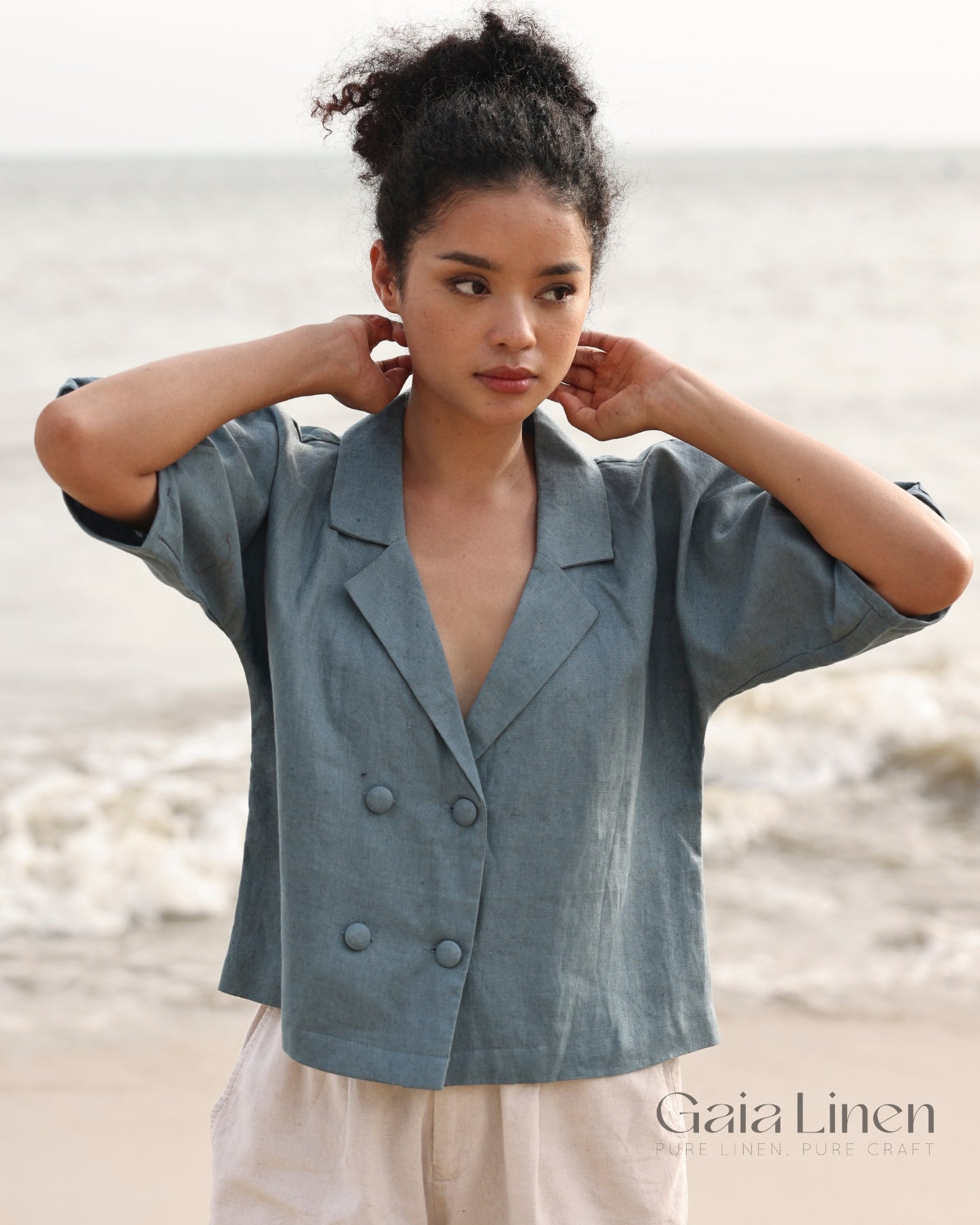 Linen button down shirt