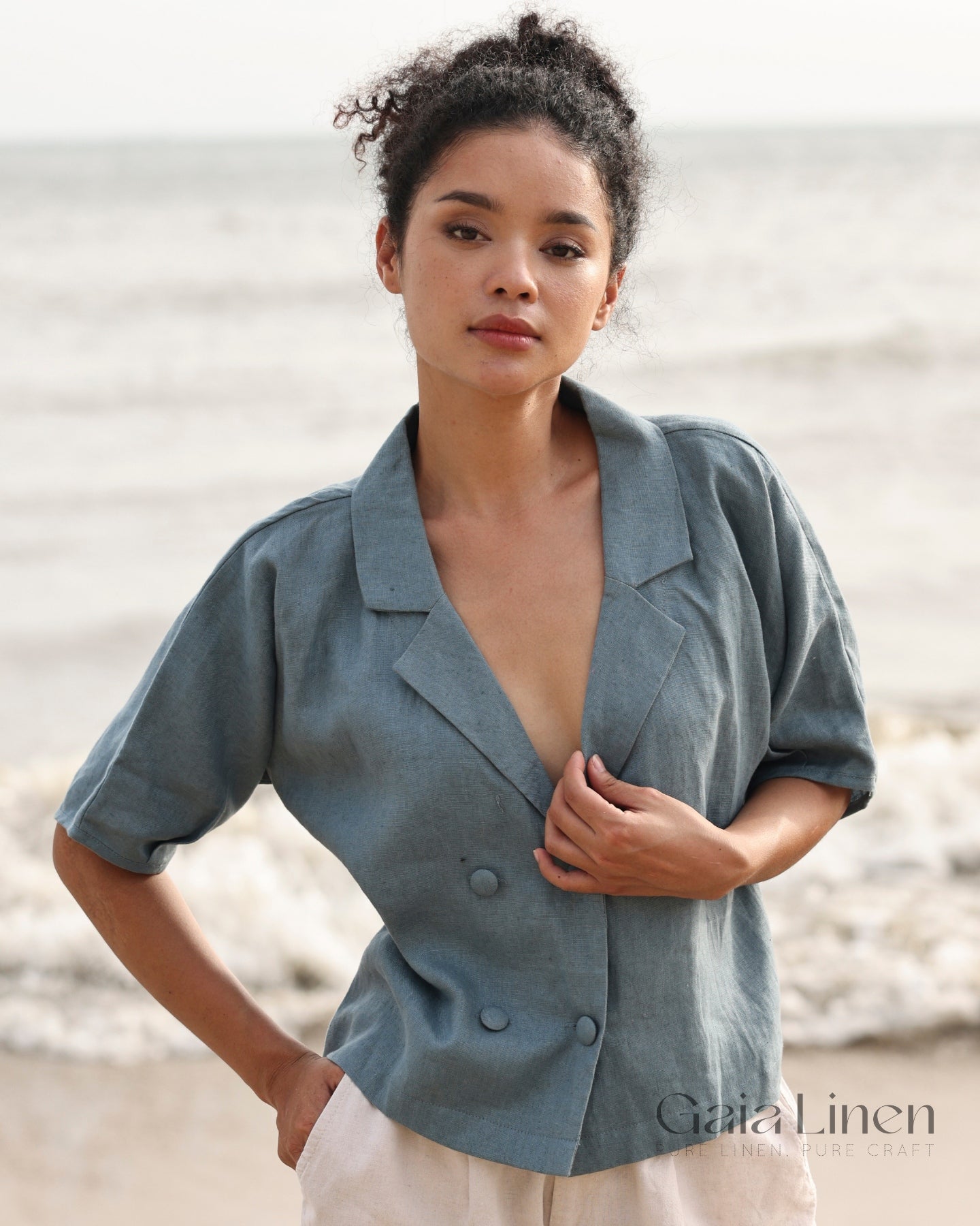 Linen button down shirt