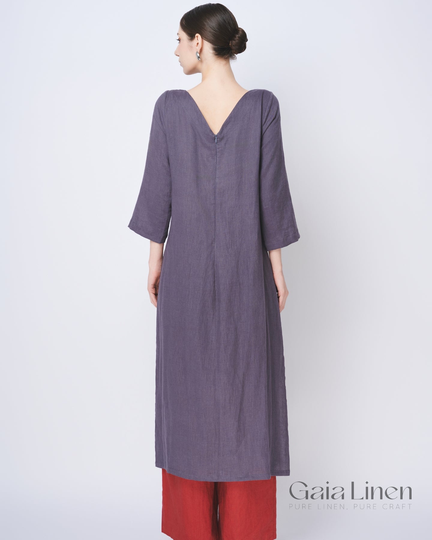 Linen casual ao dai women