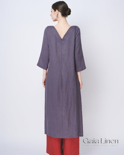 Linen casual ao dai women