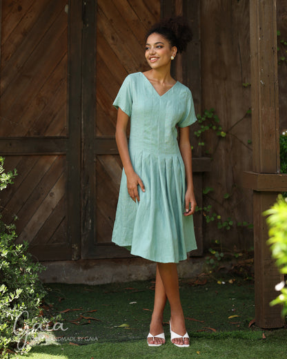 Linen casual summer dress