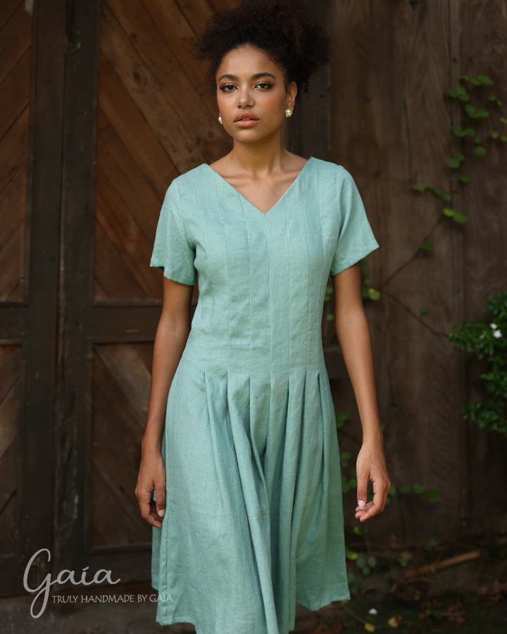 Linen casual summer dress