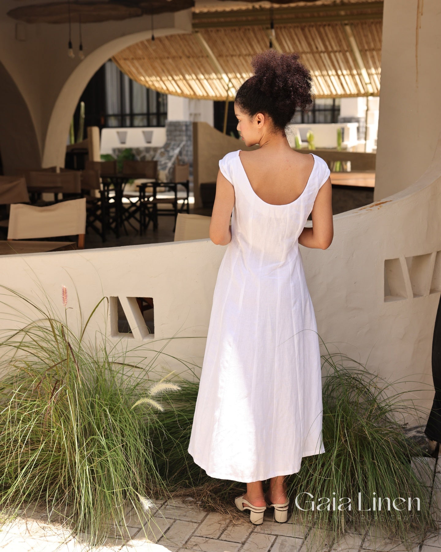 Linen cocktail dress