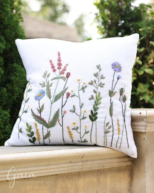 Linen decorative pillow sham