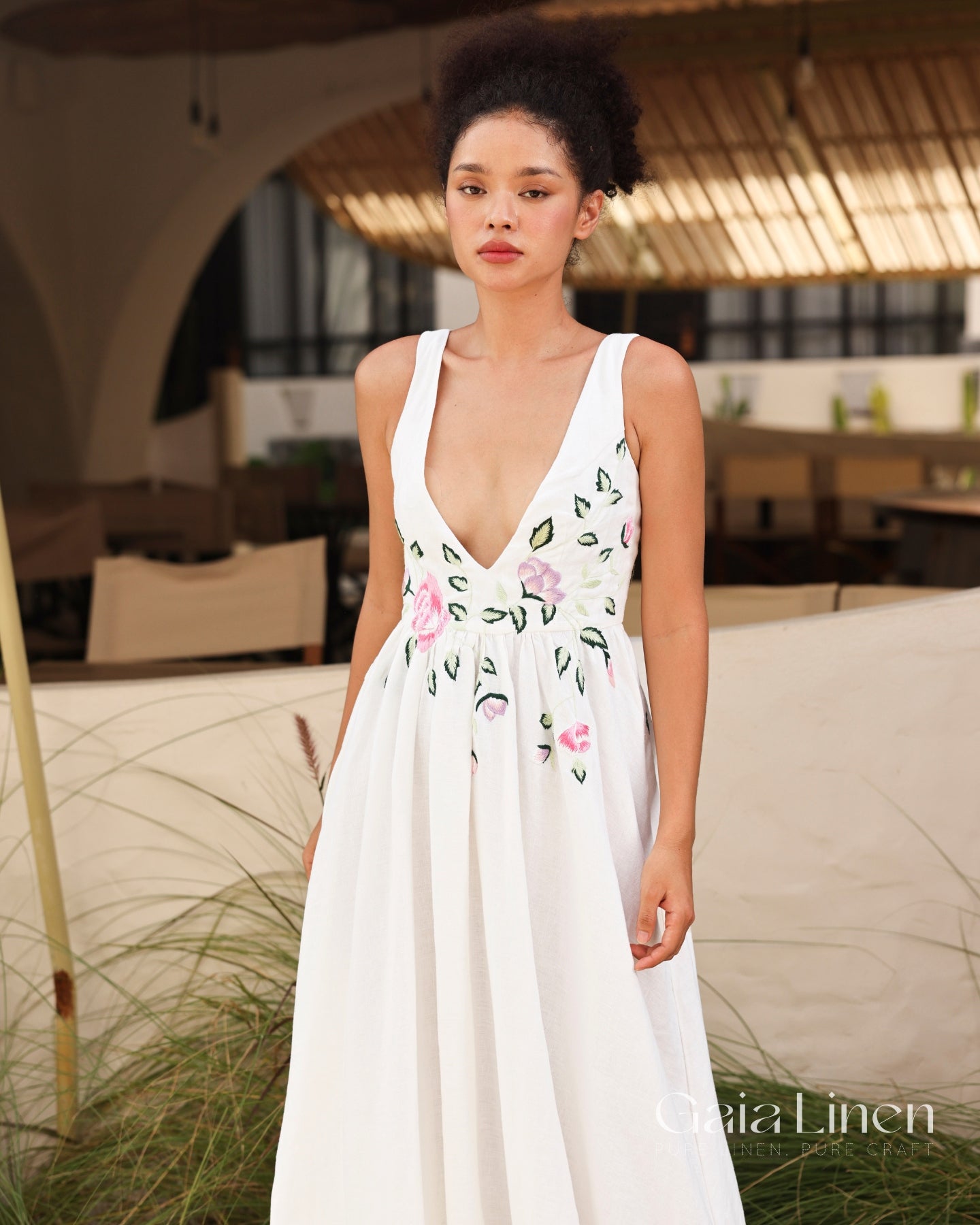 Linen dress for beach wedding