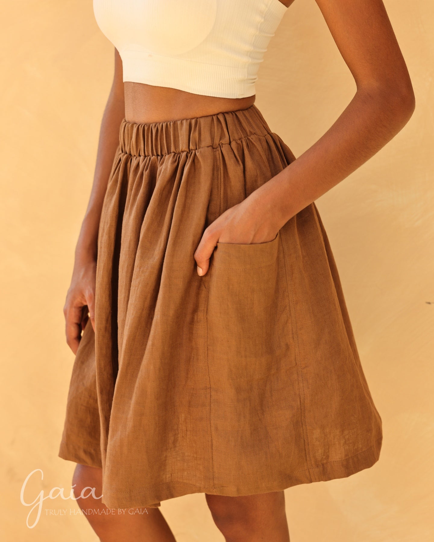 スカート LIA MAYA SKIRT CLAY BROWN XS MAYA SKIRT | LIA