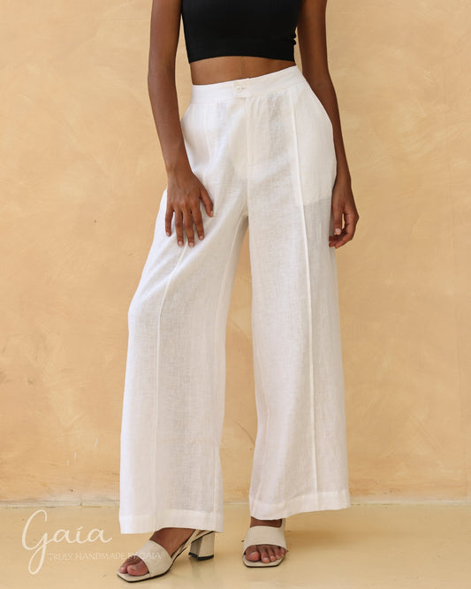 Linen flare pants