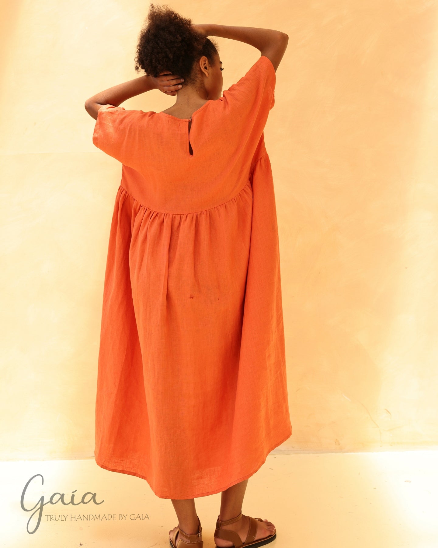 Linen kaftan dress 