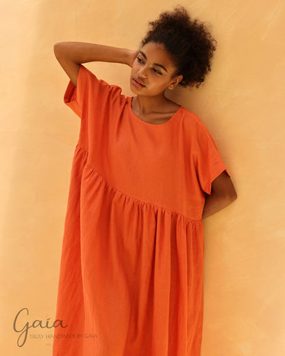 Linen kaftan dress 