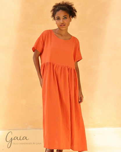 Linen kaftan dress 