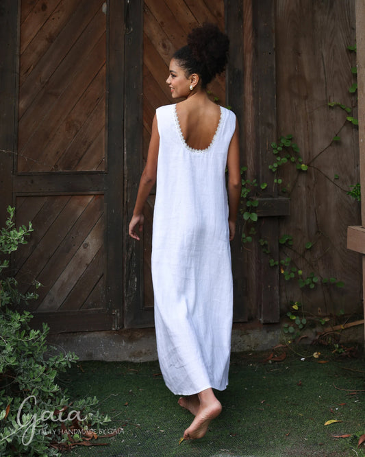 Linen loose fitting dress