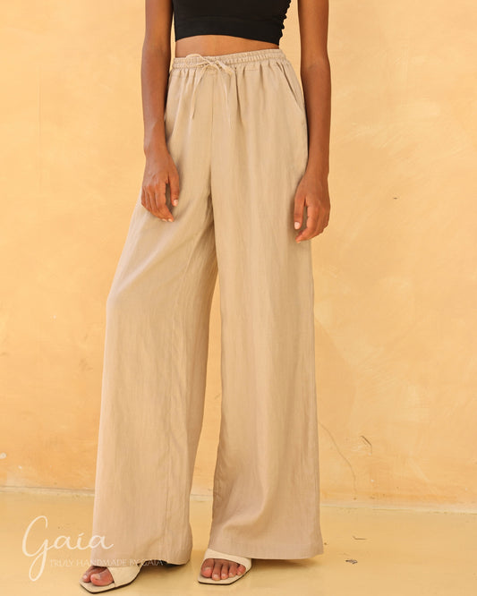 Linen loose legged pants